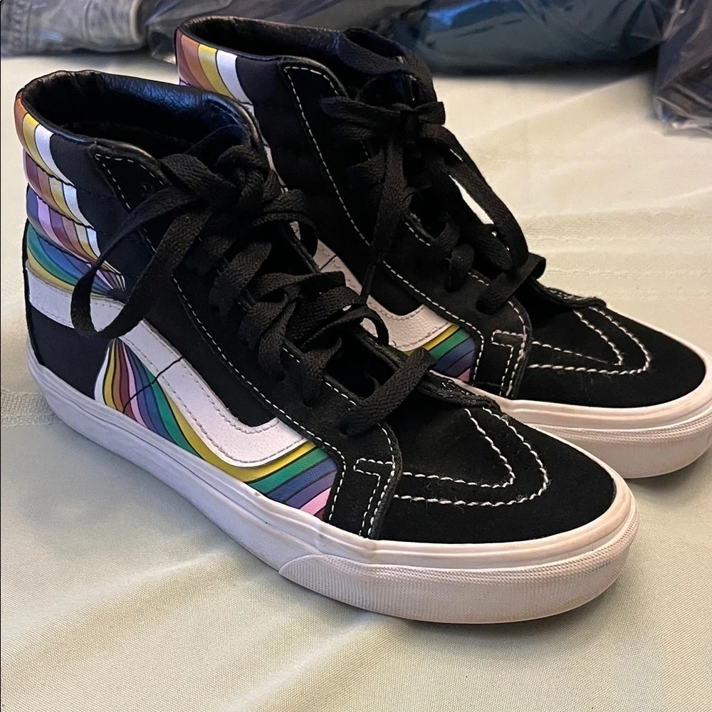 VANS Colorful High-Top Kids Shoes 4.5